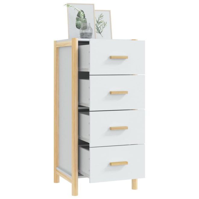 Highboard 42x38x90 cm Engineered Wood – White