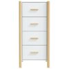 Highboard 42x38x90 cm Engineered Wood – White