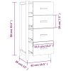 Highboard 42x38x90 cm Engineered Wood – White