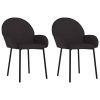 Dining Chairs 2 pcs Black Faux Leather