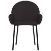 Dining Chairs 2 pcs Black Faux Leather