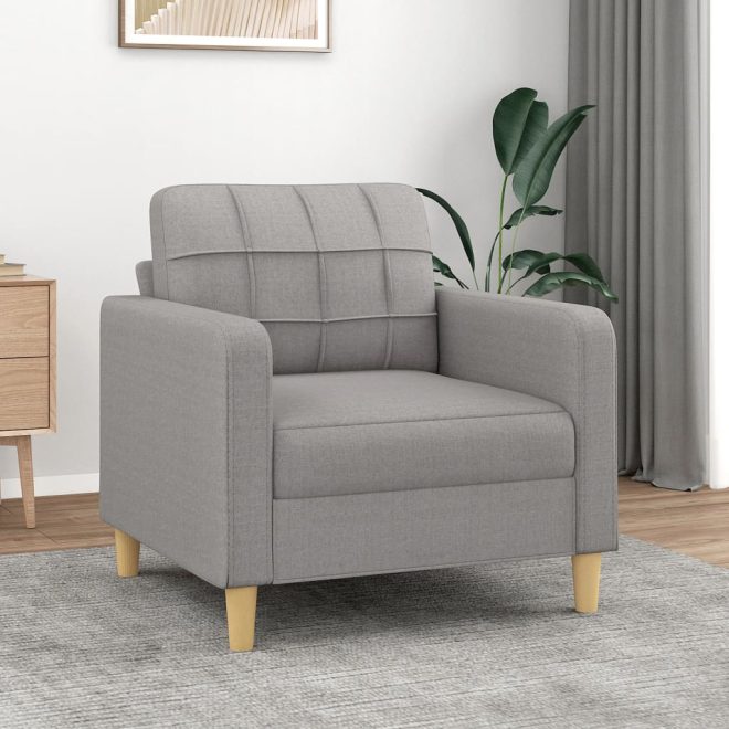 Cadia Sofa Chair Fabric – 78x77x80 cm, Light Grey