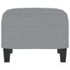 Footstool Fabric – 60x50x41 cm, Light Grey