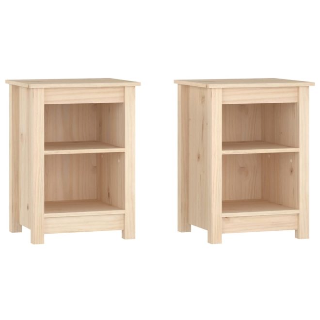 Buren Bedside Cabinets 2 pcs 40x35x55 cm Solid Wood Pine