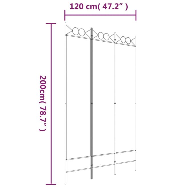 Colorado Room Divider Fabric – 120×200 cm, White