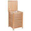 Laundry Basket 45x45x65 cm Solid Wood Walnut