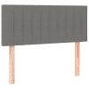 LED Headboard Dark Grey Fabric – 100x5x78/88 cm