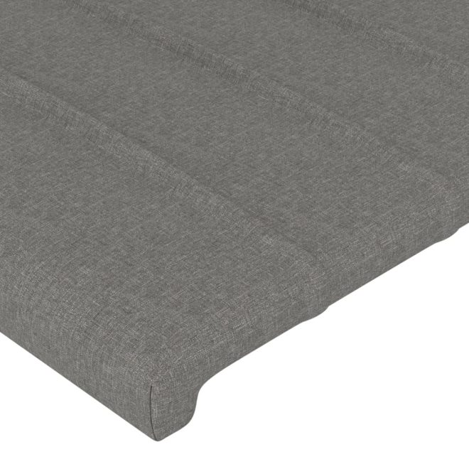 LED Headboard Dark Grey Fabric – 100x5x78/88 cm