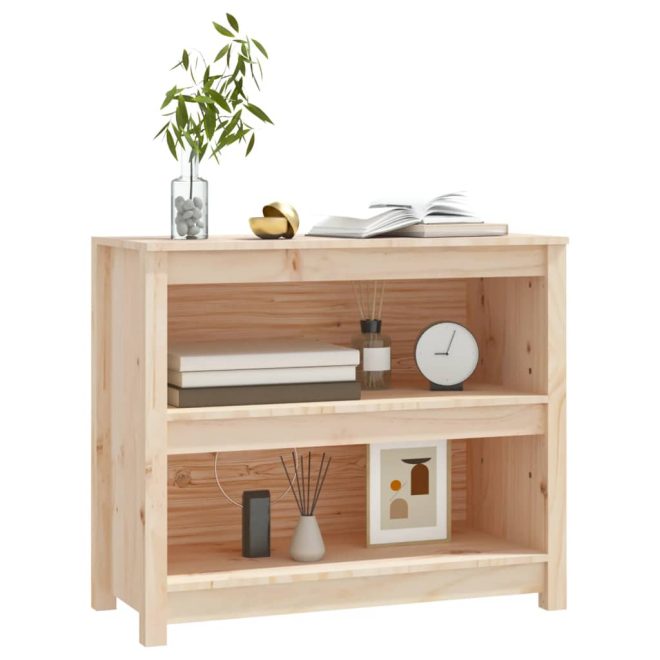 Book Cabinet Solid Wood Pine – 80x35x68 cm