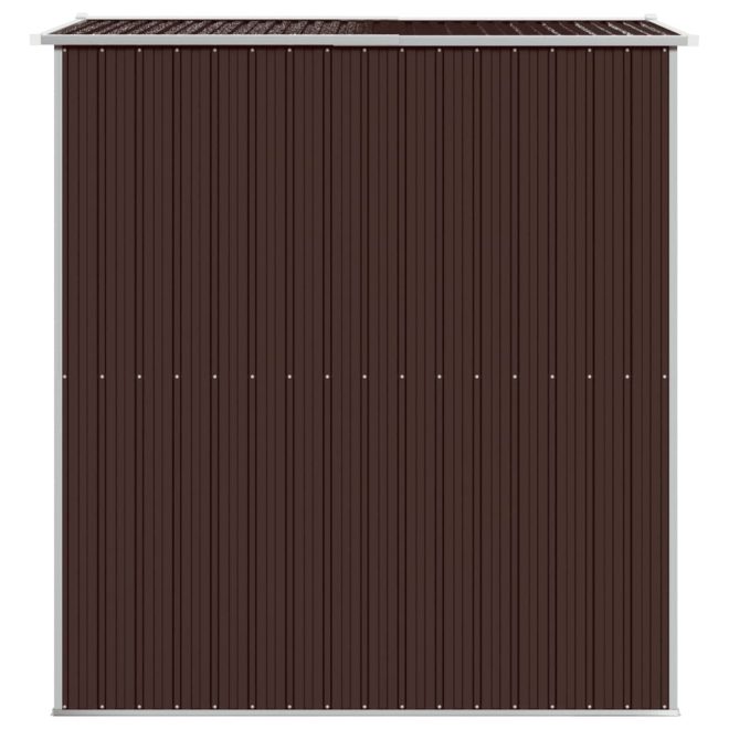 Garden Shed Dark Brown Galvanised Steel – 192x191x223 cm