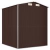 Garden Shed Dark Brown Galvanised Steel – 192x191x223 cm