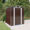 Garden Shed Dark Brown Galvanised Steel – 192x191x223 cm