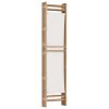 Cumbernauld Folding Room Divider Bamboo and Canvas – 120×180 cm, Cream White