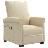 Stand up Recliner Chair Cream Fabric