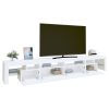 Cassilis TV Cabinet with LED Lights – 260×36.5×40 cm, White