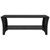 Coffee Table 100x50x40 cm Poly Rattan – Black