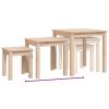 Nesting Tables 3 pcs Solid Wood Pine – Brown