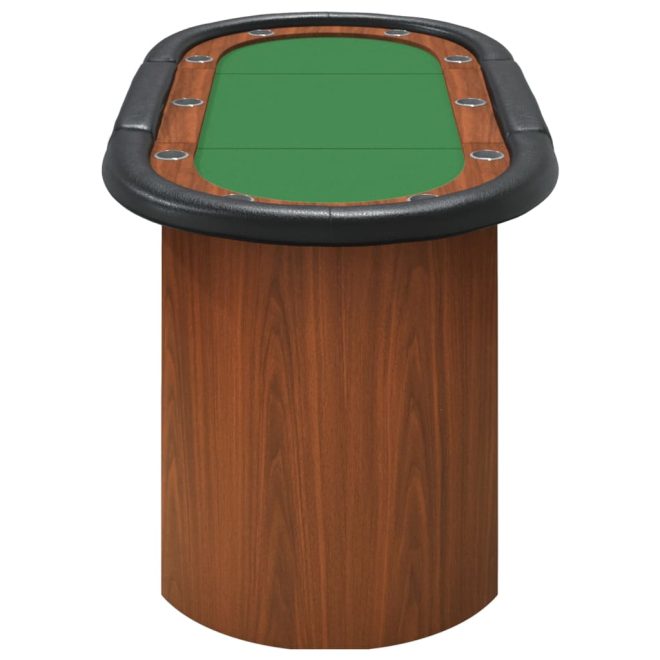 10-Player Poker Table 160x80x75 cm – Green