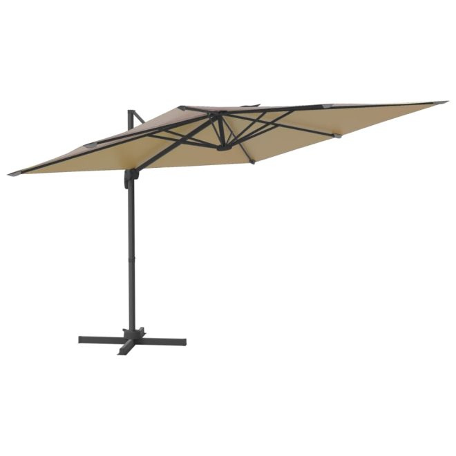 Cantilever Umbrella with Aluminium Pole Taupe 400×300 cm