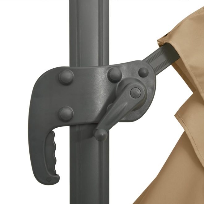 Cantilever Umbrella with Aluminium Pole Taupe 400×300 cm