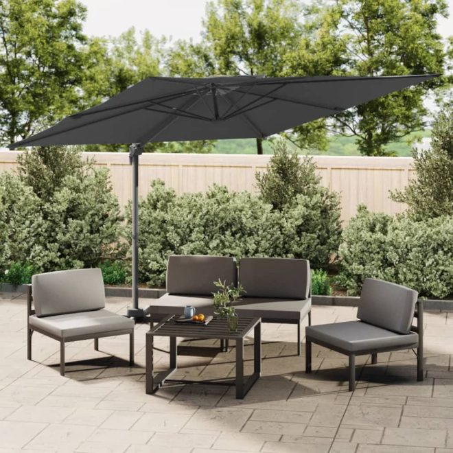 Double Top Cantilever Umbrella Anthracite 300×300 cm