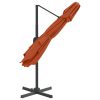 Double Top Cantilever Umbrella Terracotta 400×300 cm