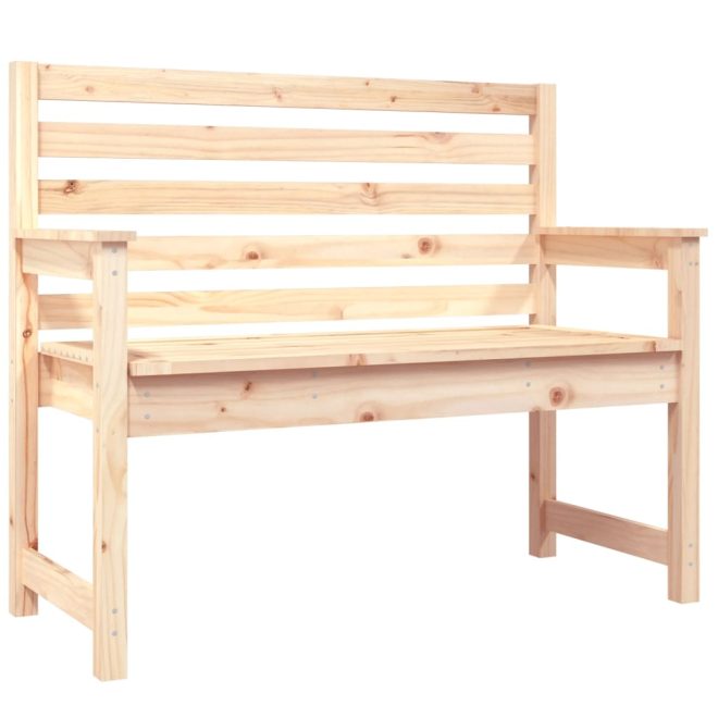 Garden Bench Solid Wood Pine – 109x48x91.5 cm, Natural