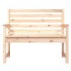 Garden Bench Solid Wood Pine – 109x48x91.5 cm, Natural