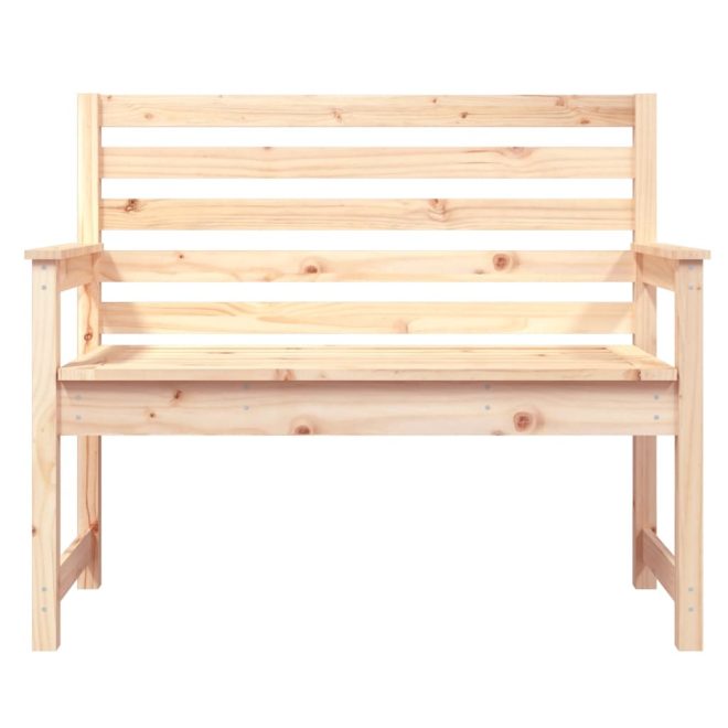 Garden Bench Solid Wood Pine – 109x48x91.5 cm, Natural