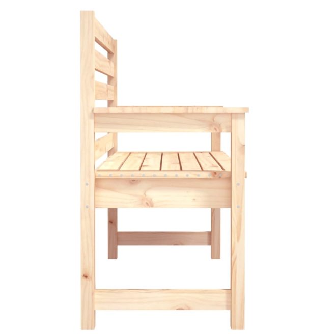 Garden Bench Solid Wood Pine – 109x48x91.5 cm, Natural