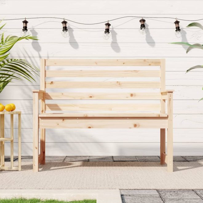 Garden Bench Solid Wood Pine – 109x48x91.5 cm, Natural