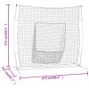 Portable Baseball Net Red and Black 219x107x212 cm Steel and Polyester