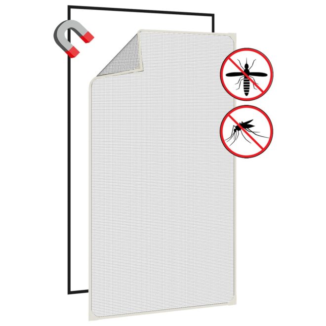 Magnetic Insect Screen for Windows White – 80×140 cm