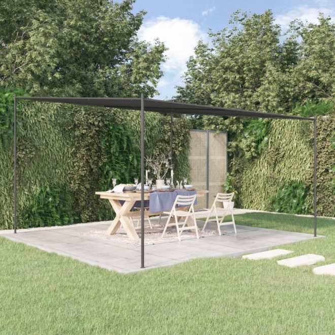 Gazebo 4×4 m 180 g/m² Fabric and Steel – Anthracite