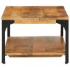 2-Layer Coffee Table 100x55x38 cm Solid Wood Mango and Steel