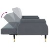 Sofa Bed with Cushions Velvet – Dark Grey