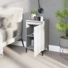 Bedside Cabinet 40x35x70 cm Engineered Wood – White, 1