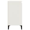 Bedside Cabinet 40x35x70 cm Engineered Wood – White, 1