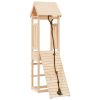 Playhouse with Climbing Wall Solid Wood – Solid Pinewood