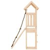 Playhouse with Climbing Wall Solid Wood – Solid Pinewood