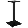 Speaker Stands 2 pcs Tempered Glass 1 Pillar Design – Black