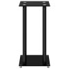 Speaker Stands 2 pcs Tempered Glass 4 Pillars Design – Black