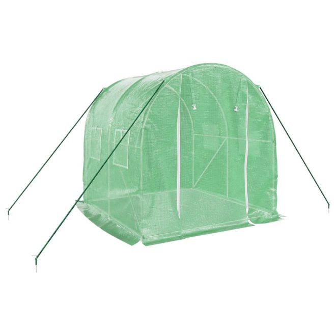 Greenhouse with Steel Frame 4 m² 2x2x2 m – Green