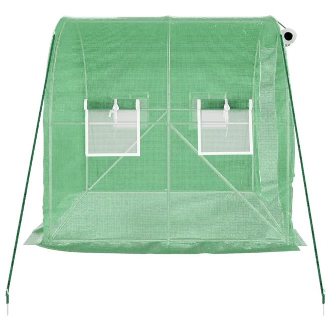 Greenhouse with Steel Frame 4 m² 2x2x2 m – Green