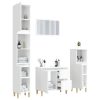 4 Piece Bathroom Furniture Set Engineered Wood – High Gloss White