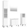 4 Piece Bathroom Furniture Set Engineered Wood – White