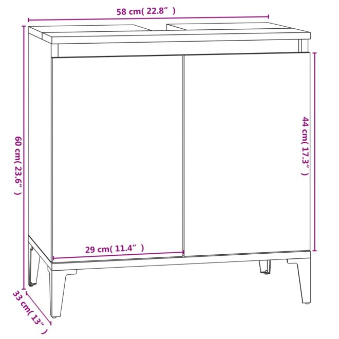 4 Piece Bathroom Furniture Set Engineered Wood – White