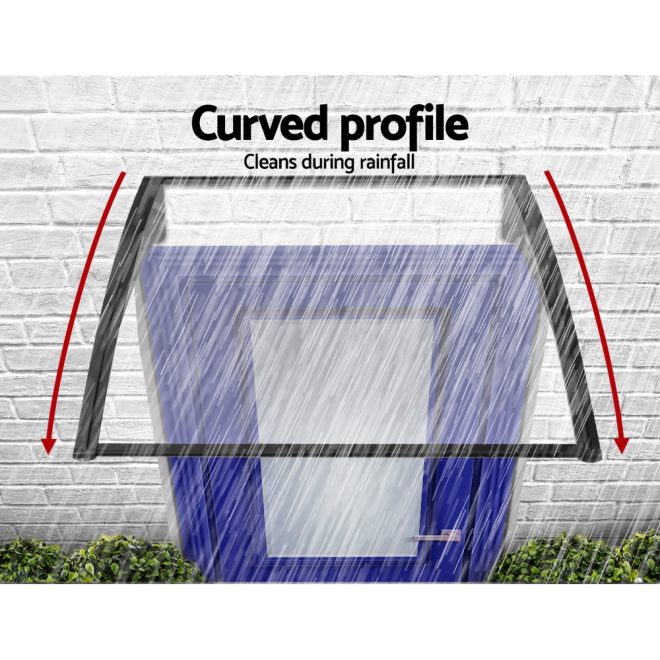 Window Door Awning Outdoor Solid Polycarbonate Canopy Patio DIY – 1×3 m