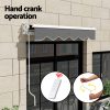 Retractable Folding Arm Awning Motorised Sunshade 2Mx1.5M Grey