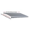 Retractable Folding Arm Awning Motorised Sunshade 4Mx2.5M Pearl Grey